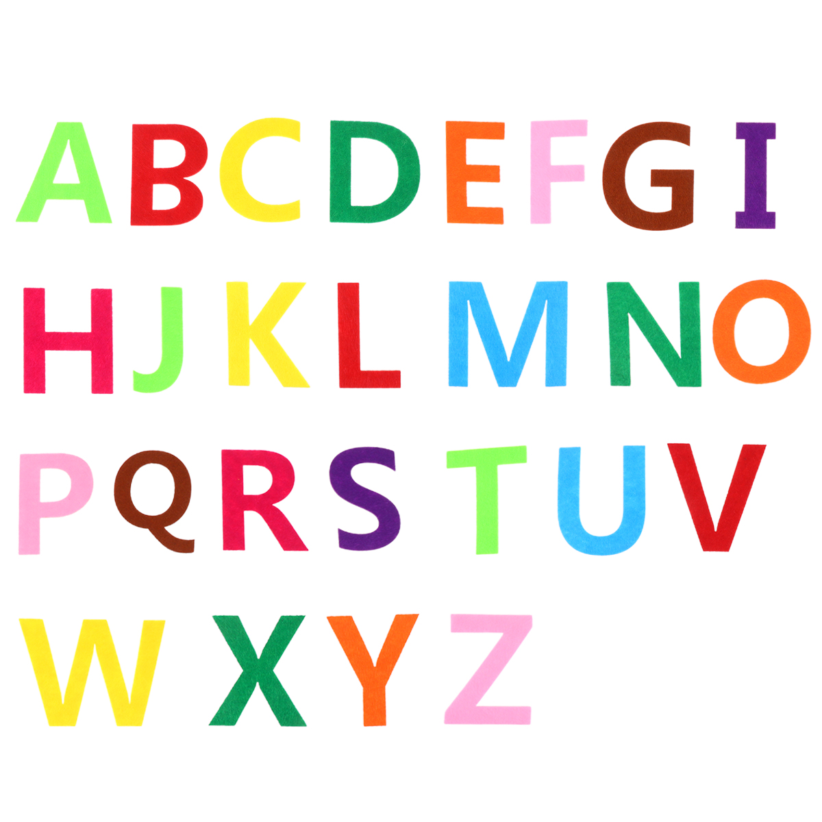 50pcs Felt Alphabet Letters Non-Woven Fabric for DIY Craft Kids Toys Christmas Birthday Party Decoration